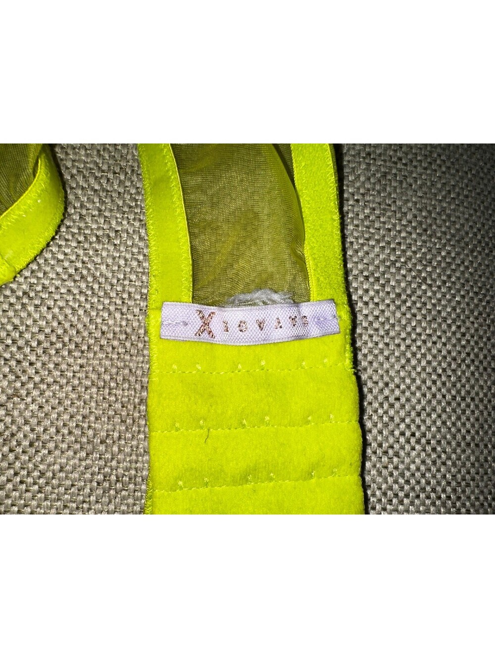 Savage X Fenty Yellow Mesh Accent Two-Piece Lounge Set L - Picture 6 of 14